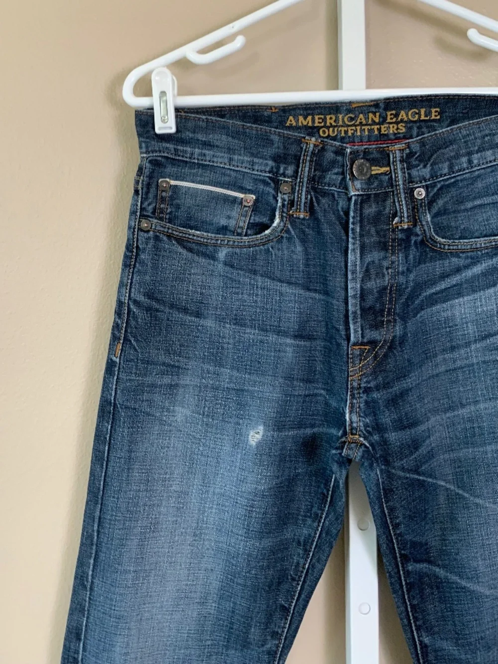 American Eagle Original Taper Distressed Jeans